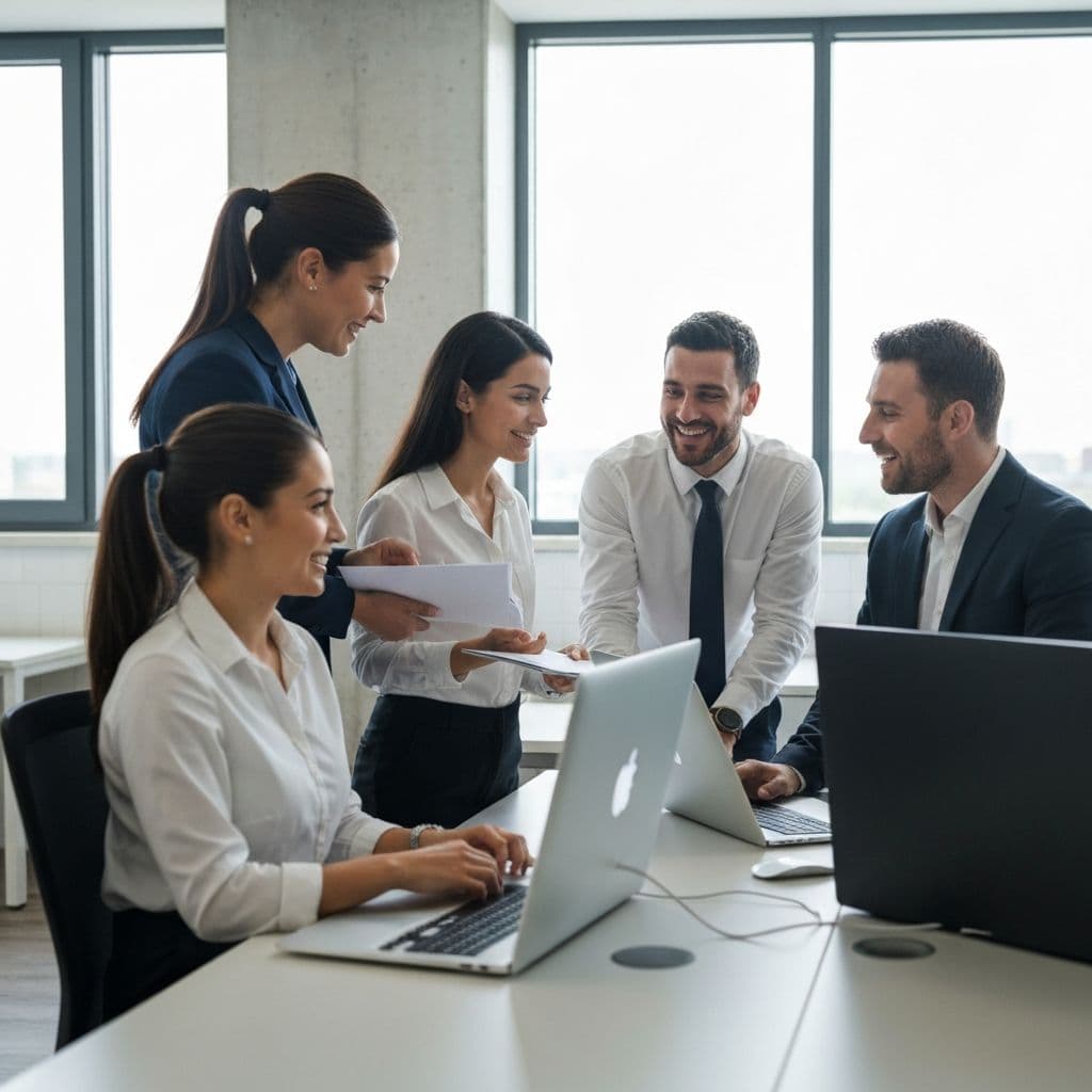 Professional team working